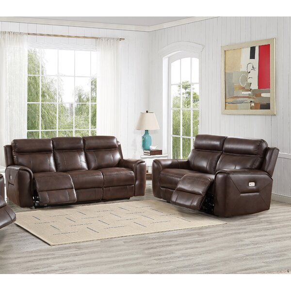 Efren Reclining 2 Piece Leather Living Room Set  By Red Barrel Studio